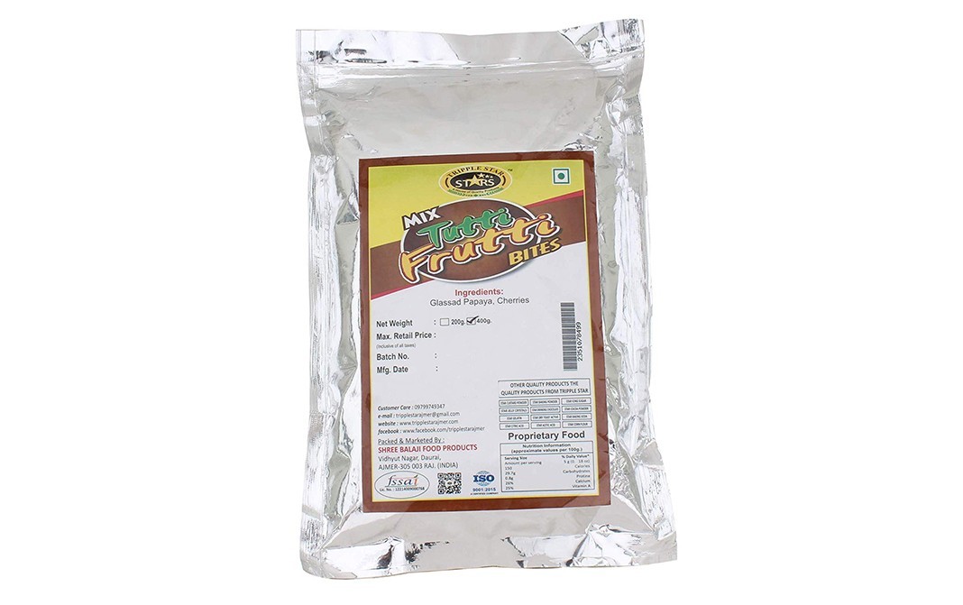 Tripple Star Mix Tutti Frutti Bites    Pack  400 grams